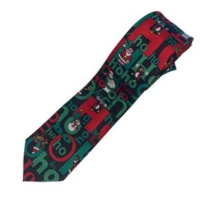 Holiday Tenanors‎ Christmas Tie Novelty Santa Snowman Penguin Red Green